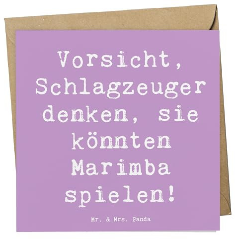 Mr. & Mrs. Panda doppelkarte Spruch Marimba Humor - Geschenk, Instrument, Musiker, Schlaginstrument, faltkarte, Musik, Glückwunschkarte, Percussion, Lernen, Musikerwitz, Musikinstrument, Grußkarte