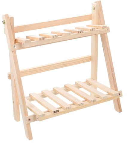 PLAFOPE Faltbarer Holzschreibtisch Organizer Mit Zwei Ablagesystem Für Büro Und Für Kosmetik Utensilien Und Dekoration