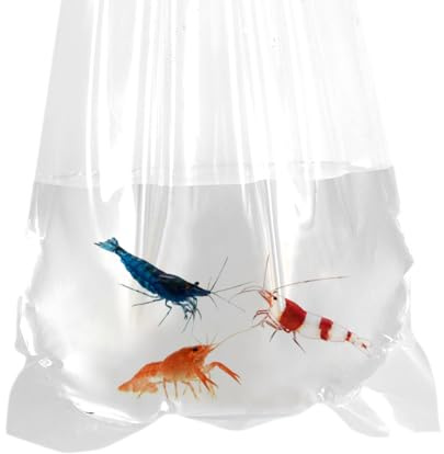AlfaEx fiskepåsar, 3 tum x 14 tum läckagesäker, rundad botten, klara plastfiskväskor för betta och liten fisktransport, 200 gauge. 100 stycken