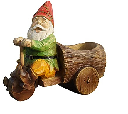 PUFAHAU Gartenskulpturen, Kunstharz, Elfen-Vogelhäuschen, Blumentopf, Zwergskulpturen, schwimmende Gartendekoration, Outdoor-Rasen, Hofornamente