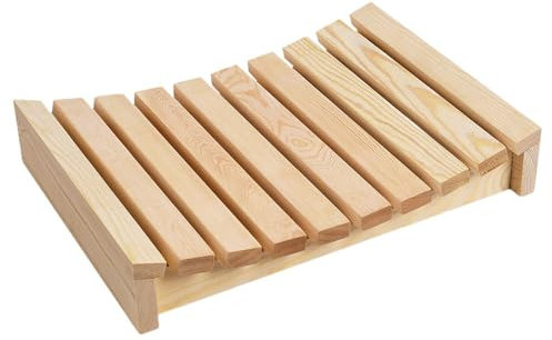 FewNvWa Holz Kopfstütze für Sauna, Rückenlehne, rutschfeste Polsterung, Nackenkissen für Dampfbad