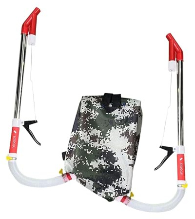 Jiuvaso Spandiconcime, Fertilizzante, Letame, Facile da Usare, Strumento di fertilizzazione Portatile, distributore per Giardinaggio, Fattoria, Agricoltura, Doppio Tubo