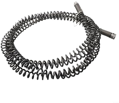 5 Meter Rohrbaggerwerkzeug für elektrische Bohrmaschine, Federreiniger für effiziente Verstopfungsbeseitigung (3 m Verlängerungskabel)