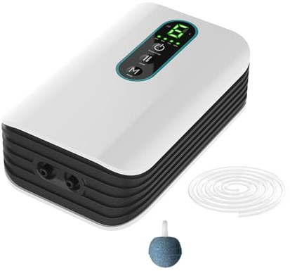 Bombas de oxígeno USB de alta eficiencia para peceras con salida eficiente, construcción de ABS, diseño de bajo ruido, bombas de aire de oxígeno para peceras domésticas