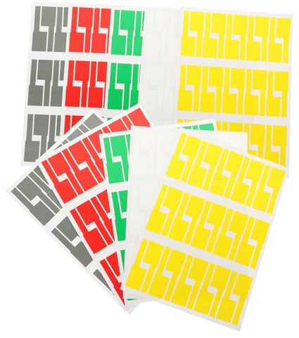 BCOATH 10 fogli Etichette Adesive Colorate per Gestione Cavi Resistenti e Stampabili Codifica Autoadesiva per Cavi Elettrici Organizer Pratico per Ufficio e Casa