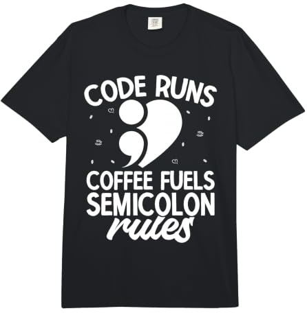 Semi Colon Coffee Fuels Semicolon Comfort Colors Adult Heavyweight T-Shirt