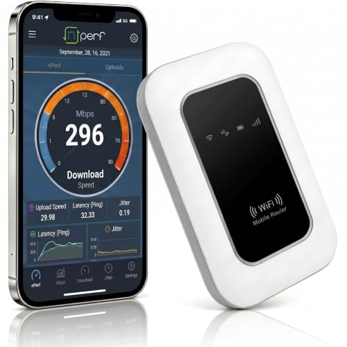 Router WiFi Portátil 5G Desbloqueado con Ranura SIM | Hotspot Móvil WiFi Universal Compatible Todos los Operadores,Sin Contrato,Conexión hasta 10 Dispositivos,MiFi Portátil 4G/5G Ideal Viajes Negocios