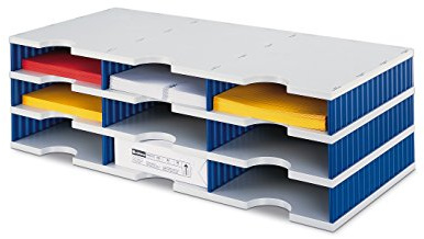 Styrodoc Trio 268030338 Sorting Station with 9 Compartments 723 x 331 x 223 mm Grey/Blue