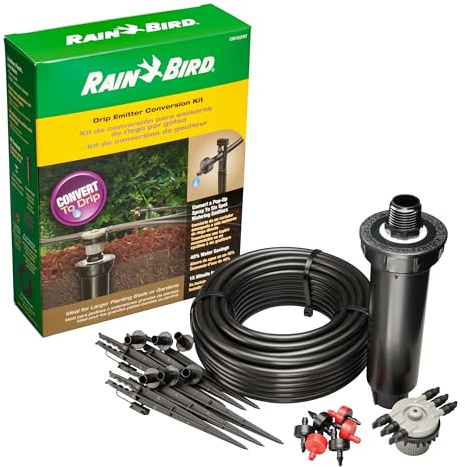 Rain Bird CNV182EMS Drip Irrigation Sprinkler Conversion Kit, 1800 Series Pop-Up to 6 Drip Emitters with 1/4 Tubing