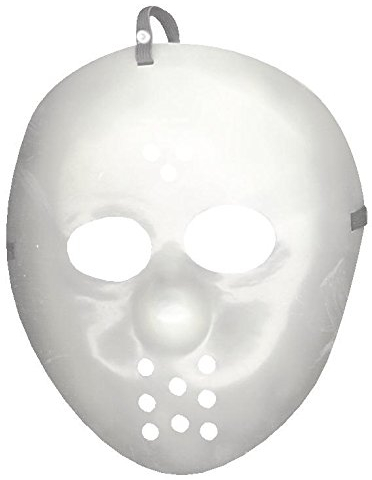 Close Up Jason Hockey Maske leuchtet im Dunkeln - Glow in The Dark Halloween Maske