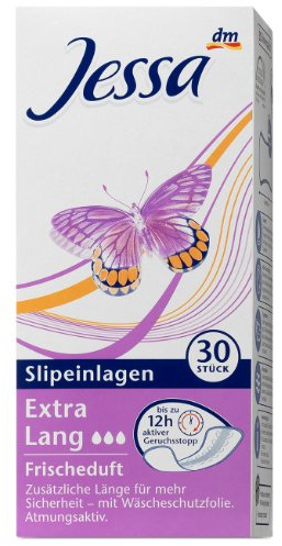 Jessa Slipeinlagen extra lang mit Frische-Duft, 12er Pack (360 Stück)