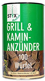 STYX Grill- & Kamin-Anzünder 100 Würfel, braun
