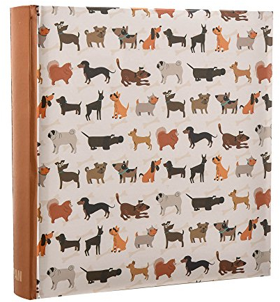 ARPAN Album per Foto con Tasche e Spazio per Appunti, per 200 Foto da 23 x 23 cm, Motivo cagnolini
