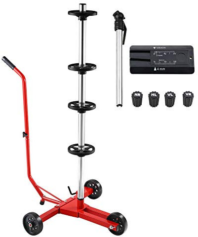 Support de pneus Mobile pour 4 Roues Jantes Max. 225mm Arbre de Rangement avec Frein Accessoires et Housse Stockage Flottant