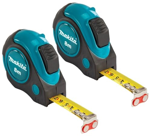 Makita P-73003 Set of 2 Autolock Measuring Tape Measure 8 Metres