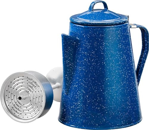 Alpine Mountain Gear 4011826-SSI 8 Cup Enamel Coffee Percolator - multi, N/A