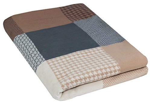 NATUREHOME Wohndecke Jacquard 100% Baumwolle (Bio) Design Mateo 140 cm x 200 cm kuschelweich Made in Germany