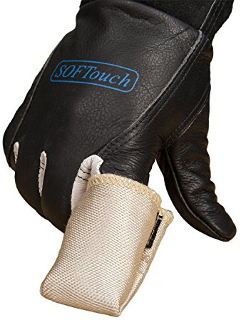 WELDAS 10 1099, WIG-Finger aus Kieselfaser und Haken- und Schlaufen-Material.