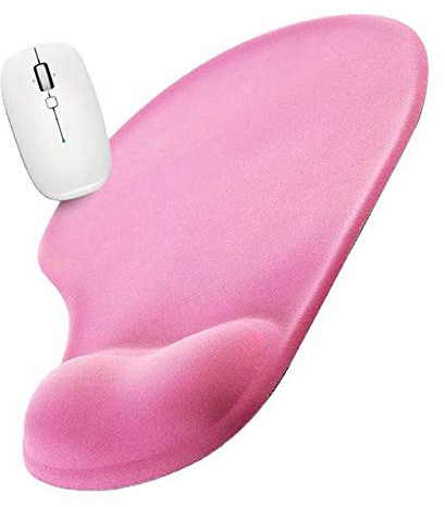 SHESHY Tapis de Souris, Confort avec Repose-Poignet Ergonomique, pour Ordinateur Portable, Bureau,Office,Game (Rose)