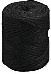 Rayher 4200501 Jutegarn, 6fach, 6mm ø, Schwarz