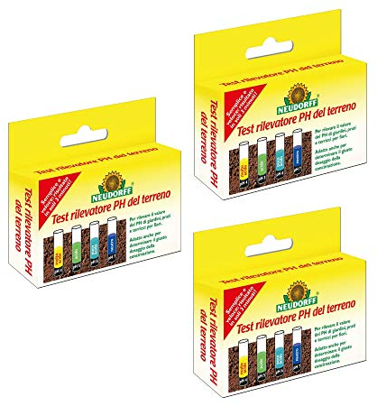 Neudorff ph-Bodentest 3 Sets - zur einfachen und genauen Ermittlung des Kalkbedarfs (pH-Wert) von Kulturböden