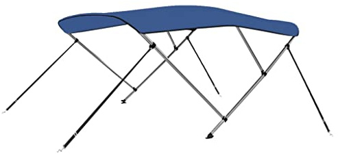 vidaXL 3-Bow Bimini Top Anti-Mehltau Verdeck Bootsverdeck Boot Sonnendach Sonnenverdeck Sonnensegel Sonnenschutz Blau 183x180x137cm