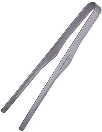 iBasingo 17cm Küchen Grillzange Titan Teetasse Grill BBQ Clip Bratzange Verbrühungsfreie Easy Grip Pinzette Mehrzweck Geschirr Leichtes Handliches Tool zum Servieren, Buffet, Steak, Salat, Eis Ti1011T