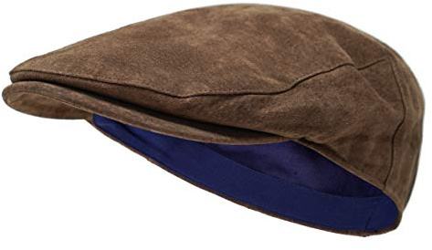 Borges & Scott The Tanner - Flat Cap aus Leder - Kappe mit weichem Schweinslederfutter