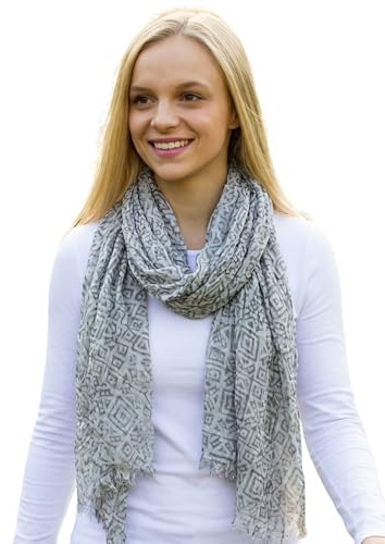 Sunsa Damen/Herren Schal, weich Winter Herrenschal/Halstuch aus Modal, Unisex Winterschal mit Fransen, Scarf Tücher & Schals als Geschenk für Männer oder Frauen