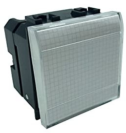 Modulo Pulsante Portanome Campanello Targhetta Bianca Compatibile Living C1109