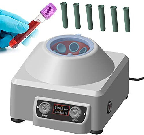 SATSAT Centrifugeuse De Laboratoire éLectrique, Centrifugeuse De Sang 4000 TR/Min LCD à Basse Vitesse Fat Beauty PRP Séparateur De SéRum De Plasma Centrifugeuse, 1685Xg, Capacité: 6 * 15 ML