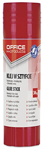 OFFICER PRODUCTS PRODUCTS Original Pegamento en barra 36 g Blanco/Pegamento apto para niños para artes y manualidades/PVA/sin disolvente soluble en agua/para suministros escolares de oficina, 36 g