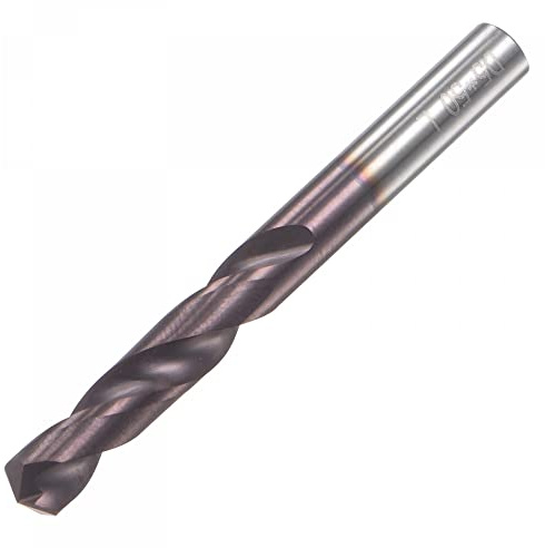 sourcing map 5mm DIN K45 carbure de tungstène AlTiSin revêtu Foret pour acier inoxydable