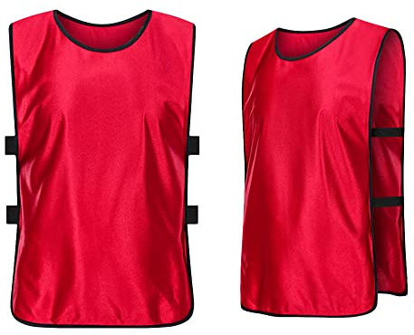 Cheuling 12 Stück Sport Trikot Leibche Fußball Trainingsleibchen für Kinder und Erwachsene, Markierungshemd Trainingsleibchen Team-Spiel Bibs für Herren Damen Senioren Junioren