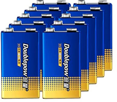 MNB Batería de 9v Batería de Cubo 6F22 Batería alcalina Cuadrada Multímetro Multímetro Guitarra Disponible Batería de Nueve voltios (Size : Ten)