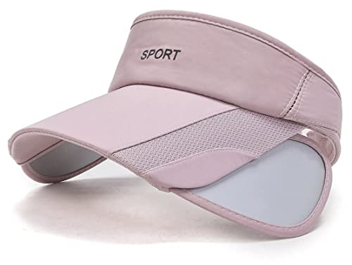 YAMEE Visera Mujer con ala Ancha Retráctil,Viseras Hombre Proteccion Solar Transpirable,Gorra Visor- Visera Unisex Ajustable,Sombrero Mujer Verano Anti UV,Gorra Senderismo,para Deportes,Tenis,Correr