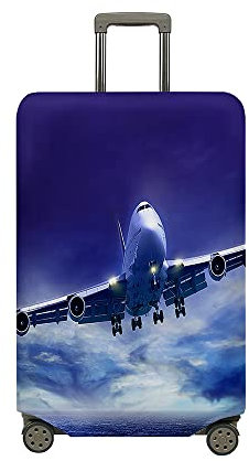 Hixingo Elastisch Kofferhülle Kofferschutzhülle, Koffer Schutzhülle Staubdichte Reisekoffer Hülle Trolley Case Schutzhülle Reisegepäckabdeckung (Luftfahrzeug 8,XL (30-32 Zoll))