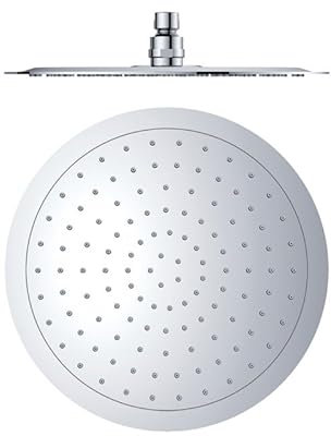 Ramon Soler - Rociador de Ducha Redondo 300mm Cromado - Cabezal de Ducha de Alta Presión para Baño - Diseño Moderno y Duradero - Fácil Instalación y Limpieza