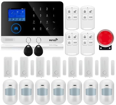 pour la sécurité à domicile Système d'alarme intelligent de Protection de sécurité domestique, WiFi, GSM, kit anti-cambriolage à écran tactile, application Mobile, télécommande, bras et désarmement