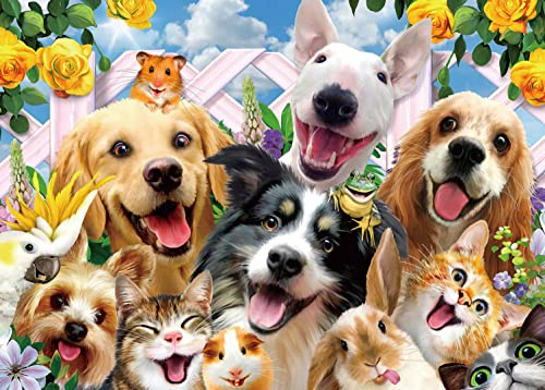 Puzzle für Erwachsene 1000 Teile Glückliche Haustiere 70 x 50 cm Puzzles für Erwachsene Pädagogisches Spiel Herausforderung 1000 Teile Puzzles für Erwachsene