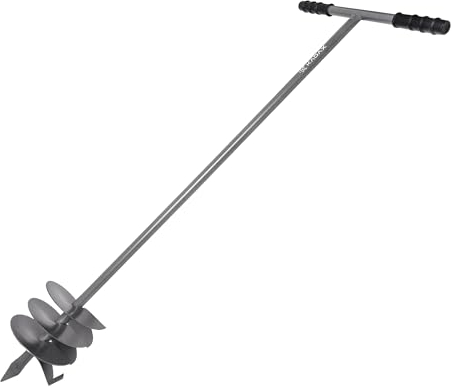 KADAX Erdlochbohrer für Einpflanzen von Bäumen, T-förmiger Handerdbohrer für Gartenarbeit, Gartenbohrer für Zaunpfosten, Pflanzbohrer mit Handgriff (Ø 140 mm)