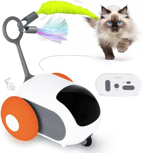 Pipihome Giochi Interattivi per Gatti Turbo Tail 2.0, Gatto, Giochi Elettrici con 2 Modalità