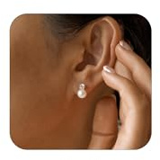 RMOYI Pearl Earrings,6mm/7mm/8mm/9mm/10mm Gold Pearl Stud Earrings for Women Dainty 14K Gold CZ Diamond Earrings Trendy Hypoallergenic Wedding Earring for Women Bridesmaid Gift