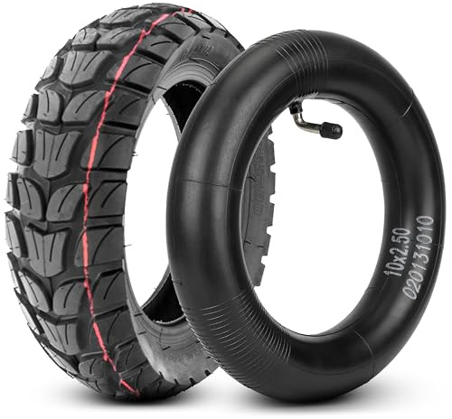 ANSENI Neumáticos de 10 pulgadas (10X3.0) (80/65-6) (255X80) para Kugoo M4 Dualtron VICTOR LUXURY EAGLE Speedway 4 Zero 10X Scooters eléctricos Minimotors (1 Neumatico offroad+1 camara aire)