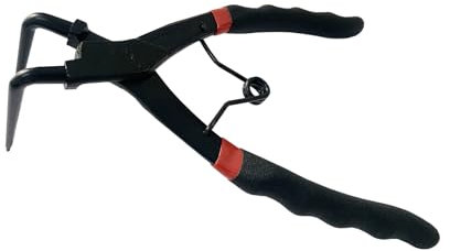 Emsmil Alicates para anillos elásticos 190 mm, alicates de punta larga, curvados 90 grados, cilindro principal interno para anillos de seguridad internos, camiones, motocicletas y coches