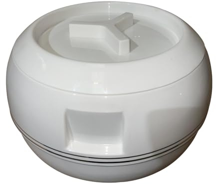 FotoStation 10000ml Jumbo Insulated Casserole Dish with Locking Lid (White) 10L BPA Free Double Wall Insulated Hot Pot Inner Stainless Steel Soup/Salad Food Warmer/Cooler Thermal Food Serving Dishes