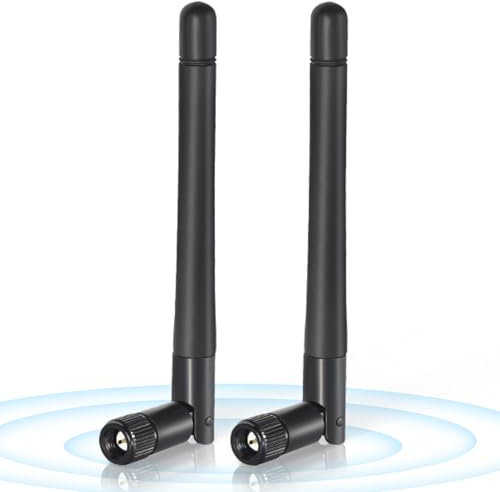 Bingfu Antenna WiFi Bi-Banda 2.4GHz 5GHz 5.8GHz 3 dBi SMA Maschio per Router WiFi Telecamera Sicurezza IP Scheda Rete Wireless Adattatore USB Monitor di Videosorveglianza Sistema Bluetooth