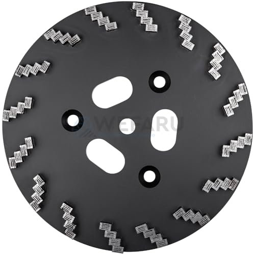 WEFARU Diamant Bodenschleifteller RUA300 Ø 300 mm – Profi-Schleifteller für mittelharte & harte Böden, Beton, Fliesenkleber, etc., passend für Roll Sanierungsfräse RO-300, Nass & Trocken