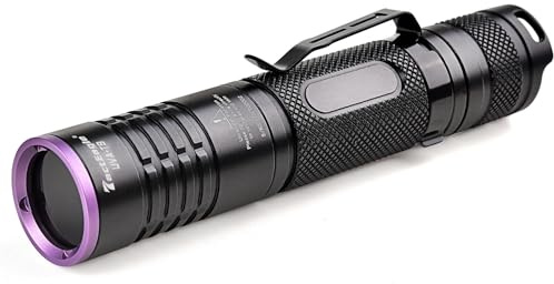 UV Flashlight, Blacklight Flashlights, Black Light for Pet Urine Detection, 365nm UV Flashlight Rechargeable, Minerals Glowing, Resin Curing, NDT, A/C Leak Detection, Scorpion Hunting