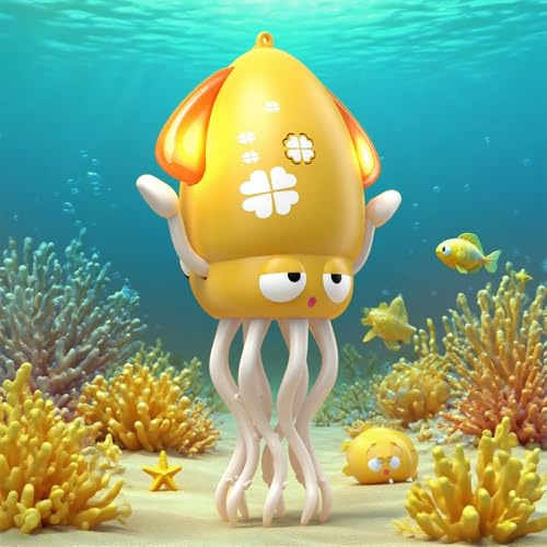 Smalody Giocattolo Polipo Danzante con Luci E Musica, Interattivo Giallo | Giocattolo interattivo ricaricabile con evitamento ostacoli, ideale regalo sensoriale per bambini